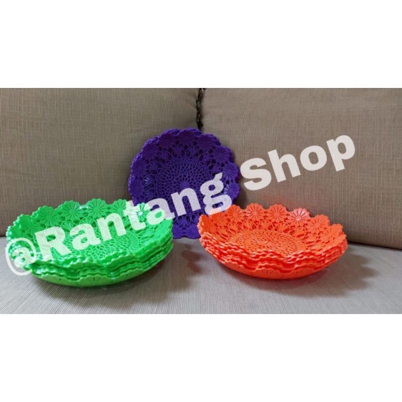 PIRING ROTAN PLASTIK 26cm  HARGA 6pc PRAKTIS KWALITAS BAGUS WARNA WARNI