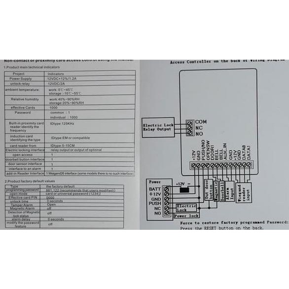 Elektronik Lainnya Rfid Door Lock Access Controller Kunci Pintu Rfid