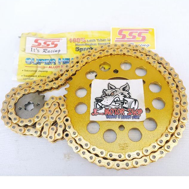 Gir Gear Set Gearset Sss 428 Jupiter Z Vega R F1ZR F1 Jupiter MX RXKing RXZ RX King Crypton Dll Gear Warna Gold Emas