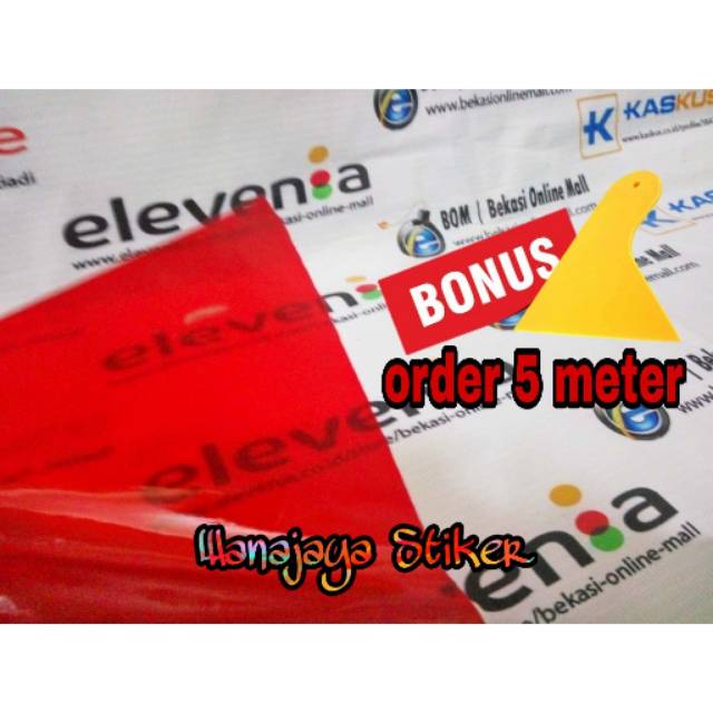 STICKER SKOTLET MOTOR TRANSPARAN MERAH / STIKER SKOTET TRANSPARAN MERAH GLOSSY / SKOTLET BENING