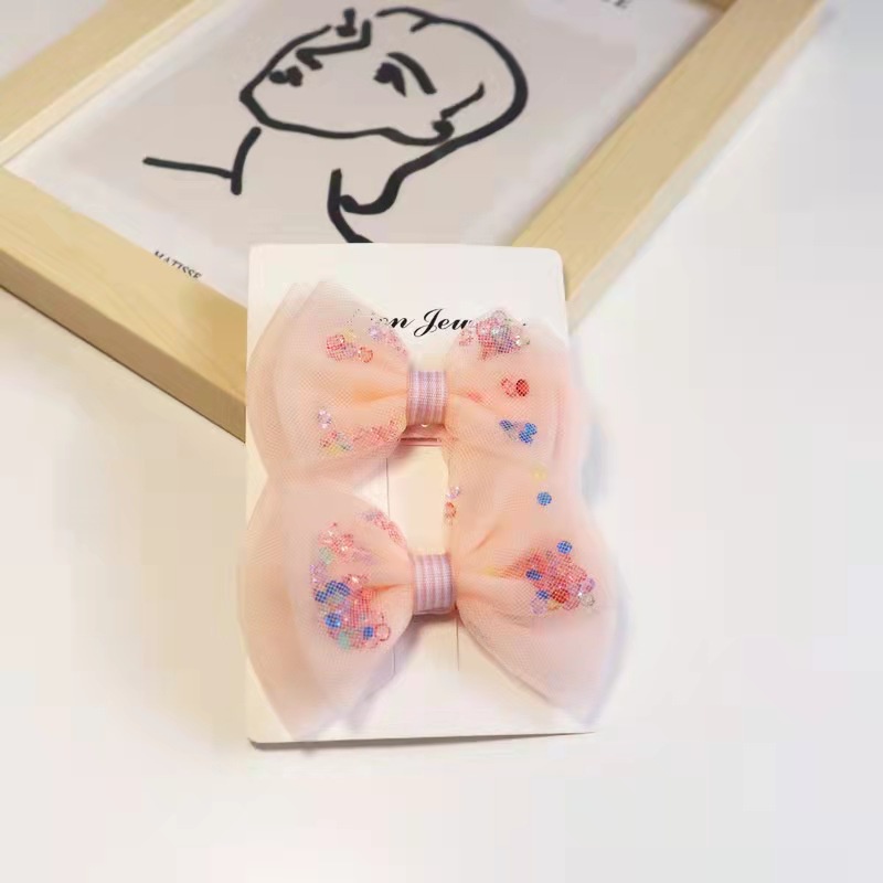 [PRINCESS KESLI]Jepit rambut busur anak-anak/klip kartun putri Korea/jepit pita 2pcs set