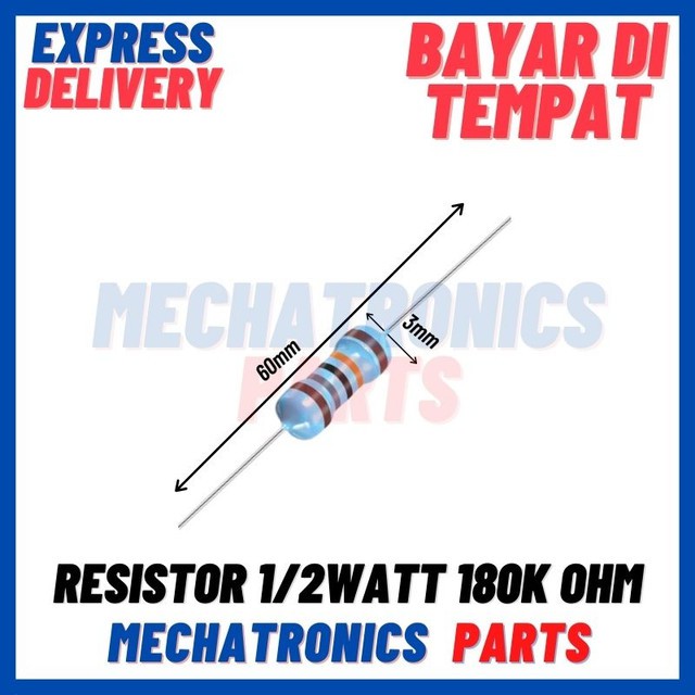 [PAS-9469] RESISTOR 1/2WATT 180KOHM