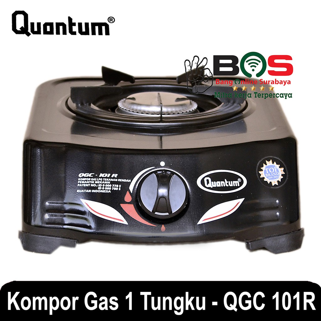 Kompor Gas 1 Tungku Quantum QGC-101R QGC 101R QGC101R Hitam