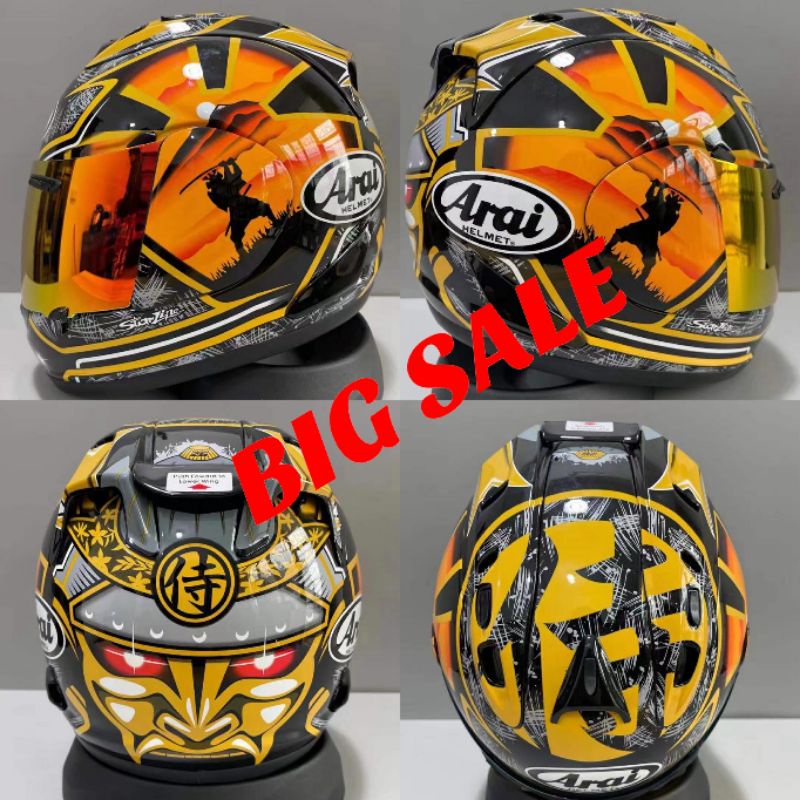 SUPER COPY ARA*  Rx7 RR5 SAMURAI SPIRIT GOLD| ARAI CLONE 1:1