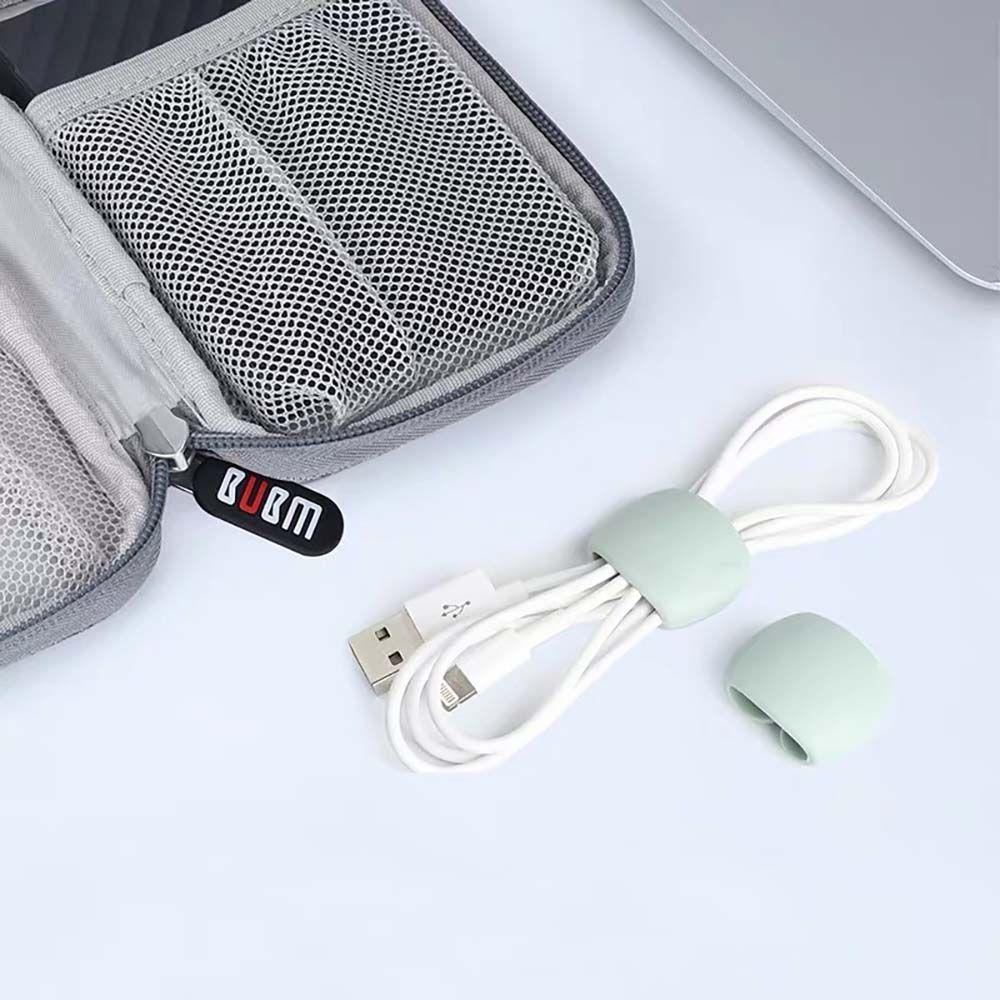 Rebuy Winder Organizer Kabel Data / Earphone / Mouse Bahan Silikon Untuk Travel