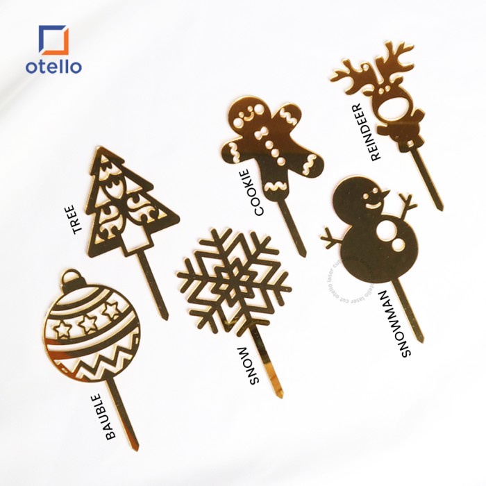 Cake Topper Natal Mini Christmas Caketopper Kue Hiasan Tancapan Xmas