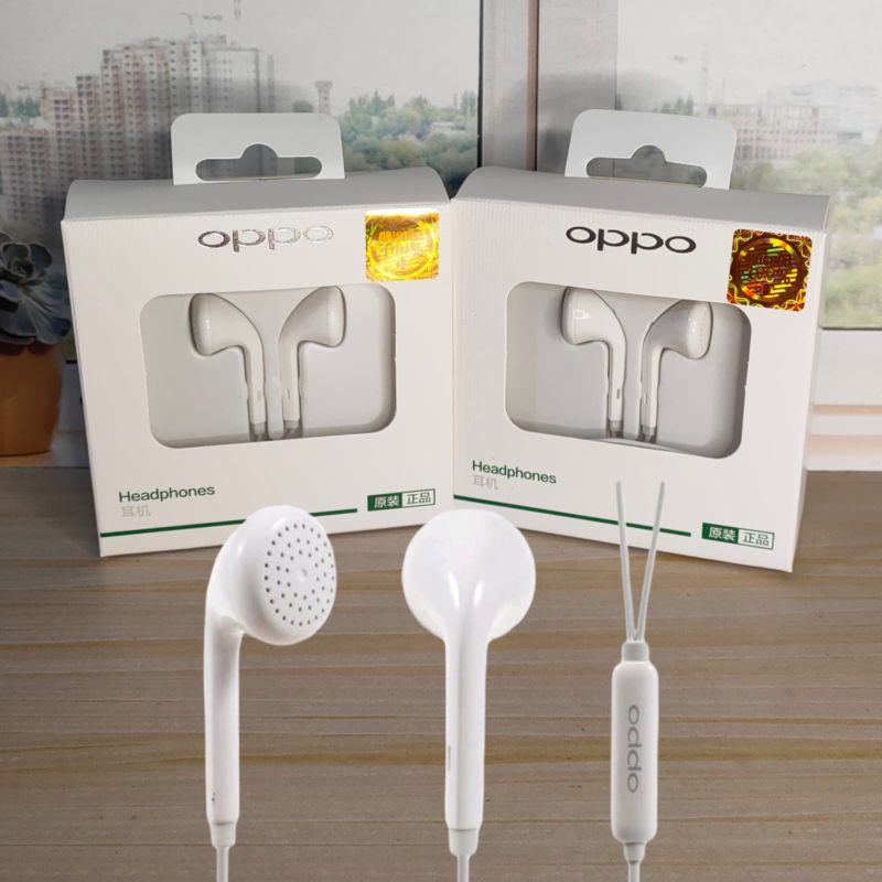 Headset Oppo Original 100% - Headset Oppo F9 F7 F5 F3 F3plus F1plus F1s A71 A83 A37 A7 A3s