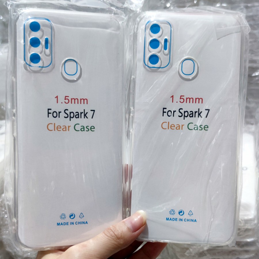 TECNO POP 5 LTE SPARK 7 SPARK 7 nfc SPARK 7 PRO CASE HD BENING 2mm SOFTCASE SILIKON KARET SOFT CASING COVER CLEAR TRANSPARAN TECNO SPARK 7 TECNO SPARK 7 NFC