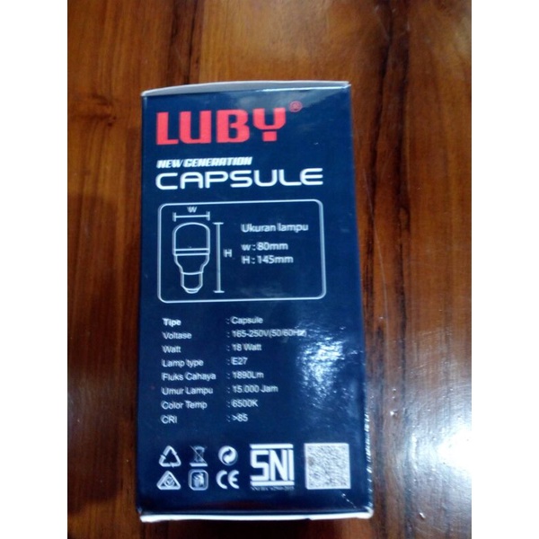 Lampu Led Luby 18 Watt Capsul