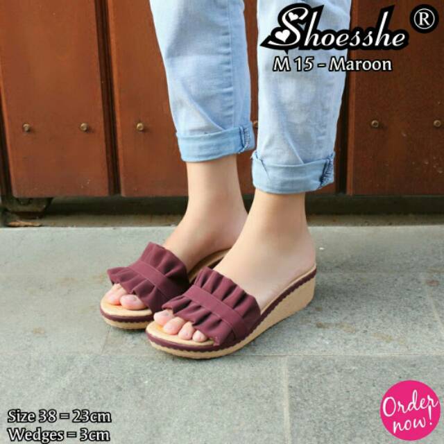 Fsb - Sendal Wedges Wanita (M 15 - Series)