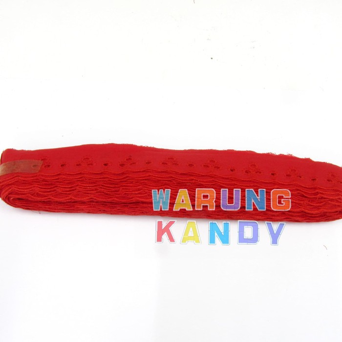 Renda Katun 3cm BR Merah