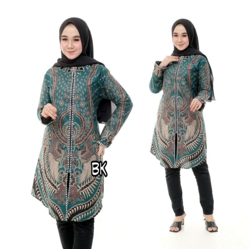 Model baju batik tunik terbaru 2021