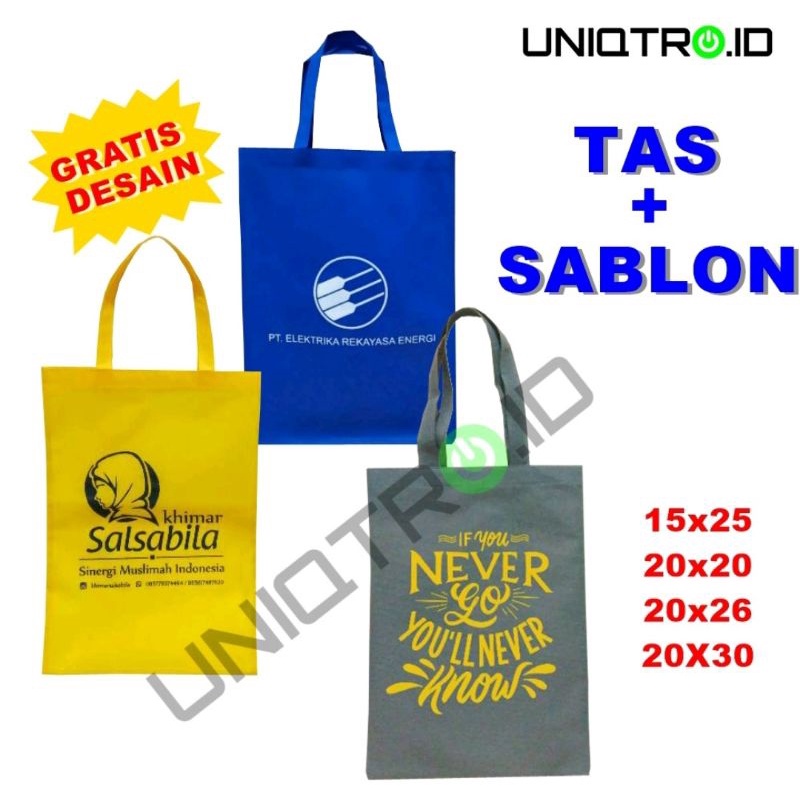 Jual Tas Spunbond Tenteng Sablon Custom Berbagai Ukuran Shopee