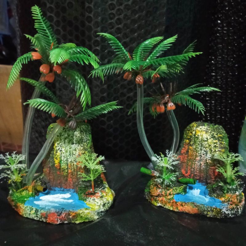 Hiasan Akuarium Tebing Kelapa Indah