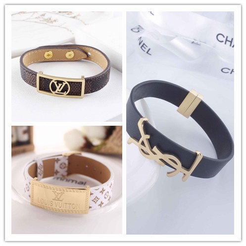 Gelang Titanium Kulit Perhiasan Fashion 4178/0001/374