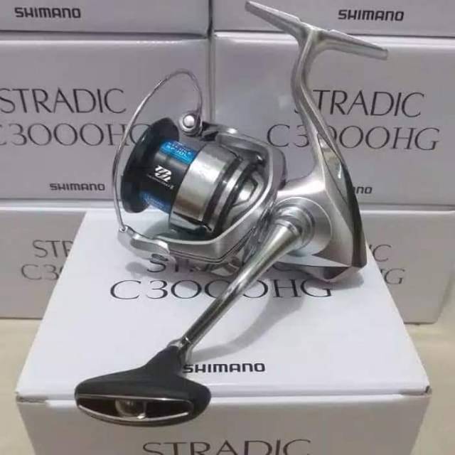 Reel Shimano Stradic FL  C 3000 HG Max drag 9 kg - Reel Pancing Shimano Stradic C3000HG Power Handle