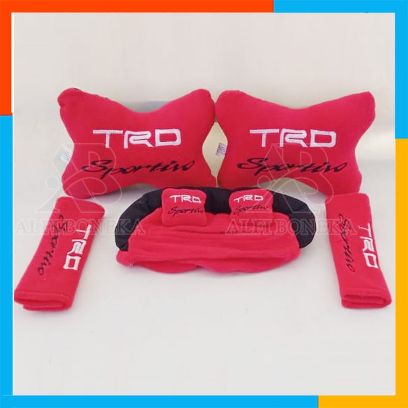 [ COD ] Bantal Set TRD 5 in 1 - Bantal Mobil Set - Bantal Set Mobil - Bantal Set Mobil Trd Sportivo Murah - Bantal Mobil 5in1 - Set bantal Mobil TRD Sportivo