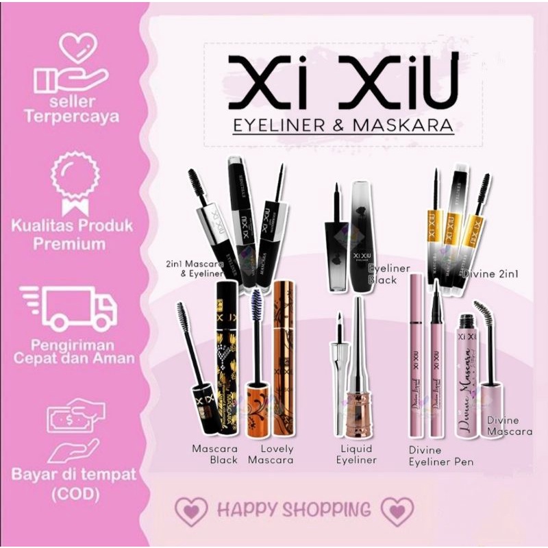 MASKARA DAN EYELINER XI XIU / MASKARA 2IN1 XI XIU DIVINE // EYELINER XIXIU DIVINE // PRODUK XI XIU