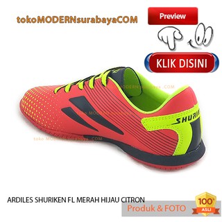  ARDILES  SHURIKEN FL MERAH HIJAU CITRON sepatu  anak 