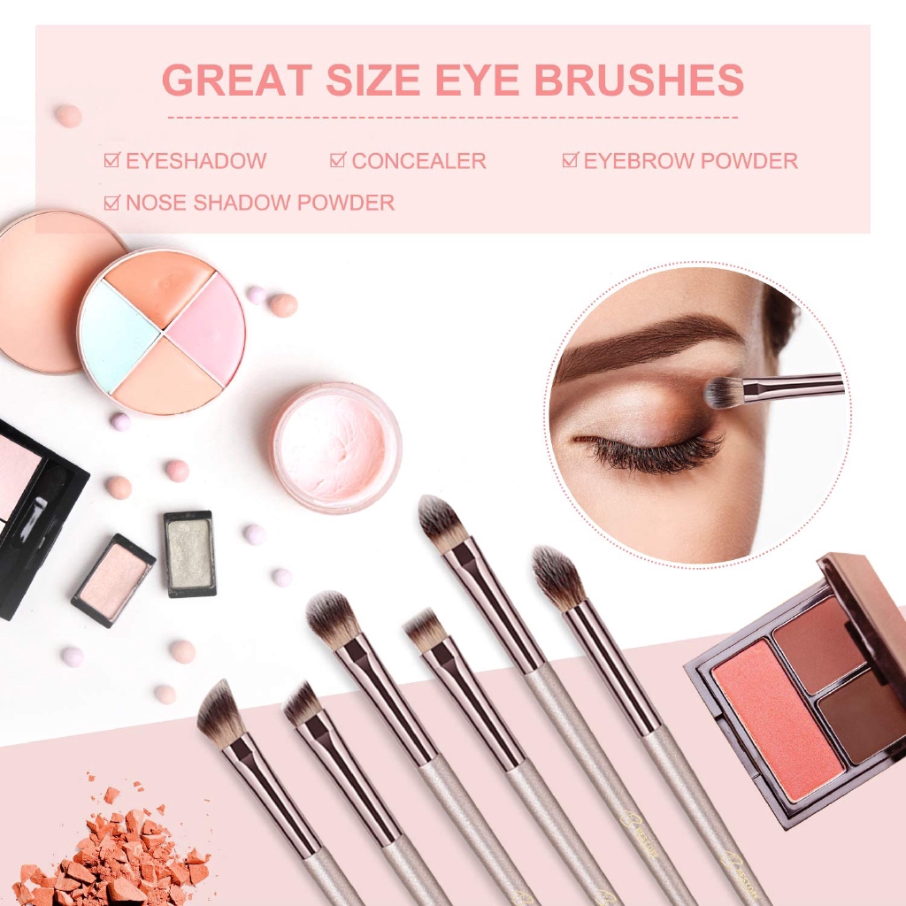 Kuas Makeup Kayu Mewah / Cocok untuk cairan &amp; bubuk &amp; krim / Kuas Rias Wajah &amp; Mata