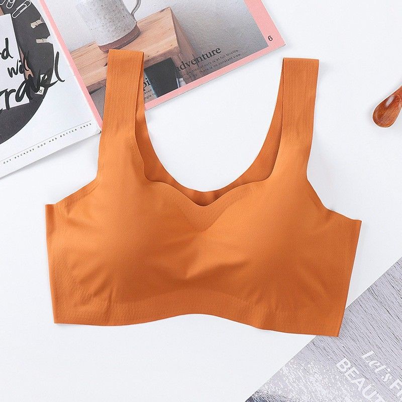 Medan Termurah KD08 Sangat lembut &amp; nyaman dipakai Seamless Bra Cewek Wanita Polos Fitness Yoga BH lembut