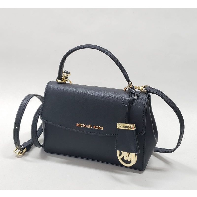 Tas Mk Ava xs crossbody leather black 18,5x14x6cm original