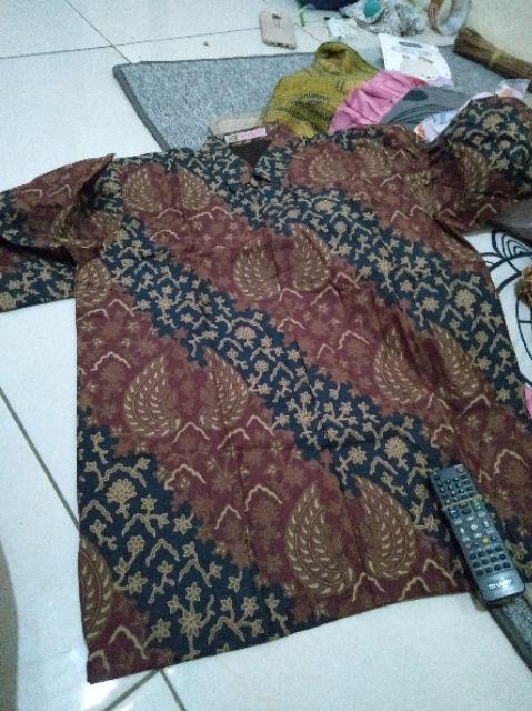 Kemeja Batik Prabu Bahan Katun Baturaden Reguler Fit A143