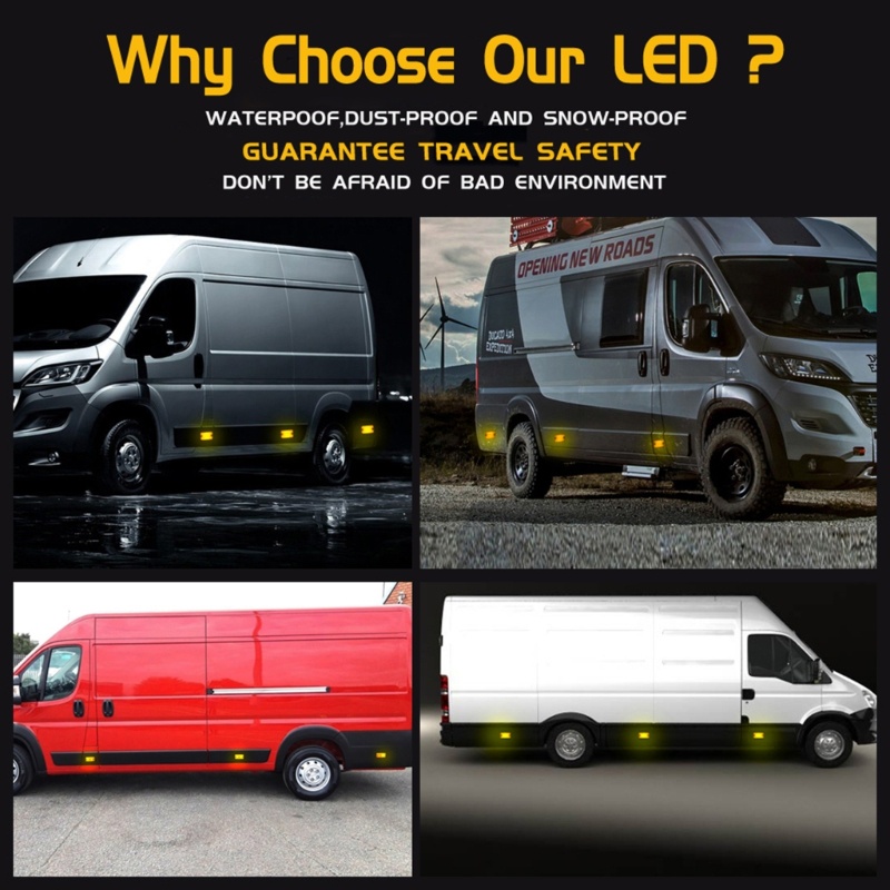 Zzz Lampu Sein Samping 24-LED Untuk Skuter / Trailer / Truk