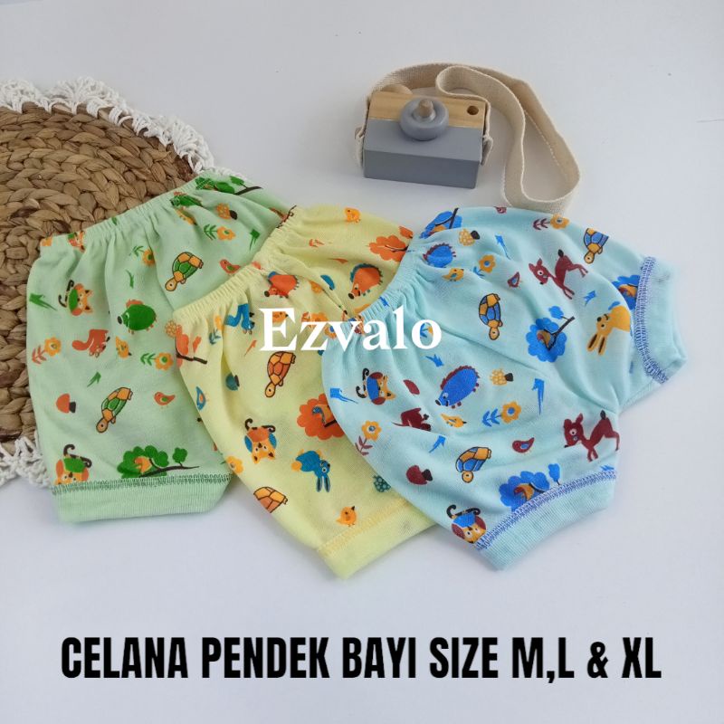 celana pendek bayi 0-2 tahun /3pcs