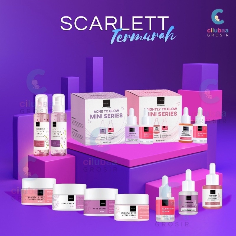 ADA HARGA GROSIR - scarlett serum acne -- scarlett serum brightly -- glowtening serum -- mini to glow brightly serum -- mini to glow acne serum