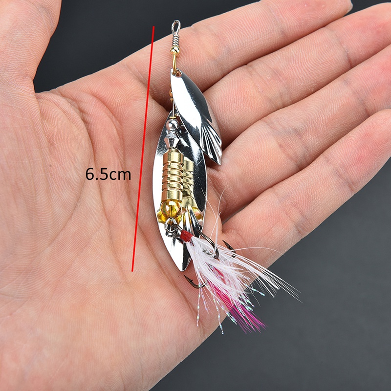 {LUCKID}7g fishing lure spoon bait ideal for bass trout perch pike rotating fishing