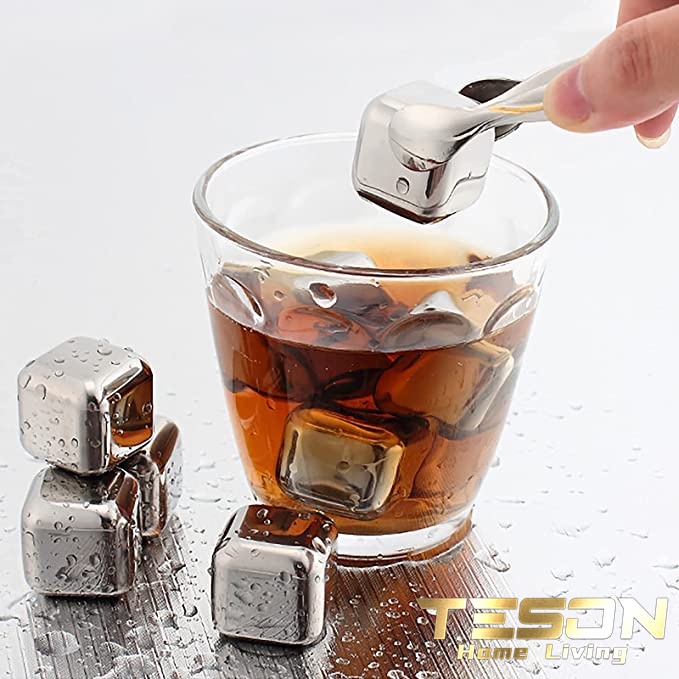 #TERMURAH!!! Es Batu Stainless Steel Cube/ Food Grade Reusable Ice Cubes Pakai Ulang/Ice Cube Pendingin Non Cair SUS304/Es Batu Anti Cair