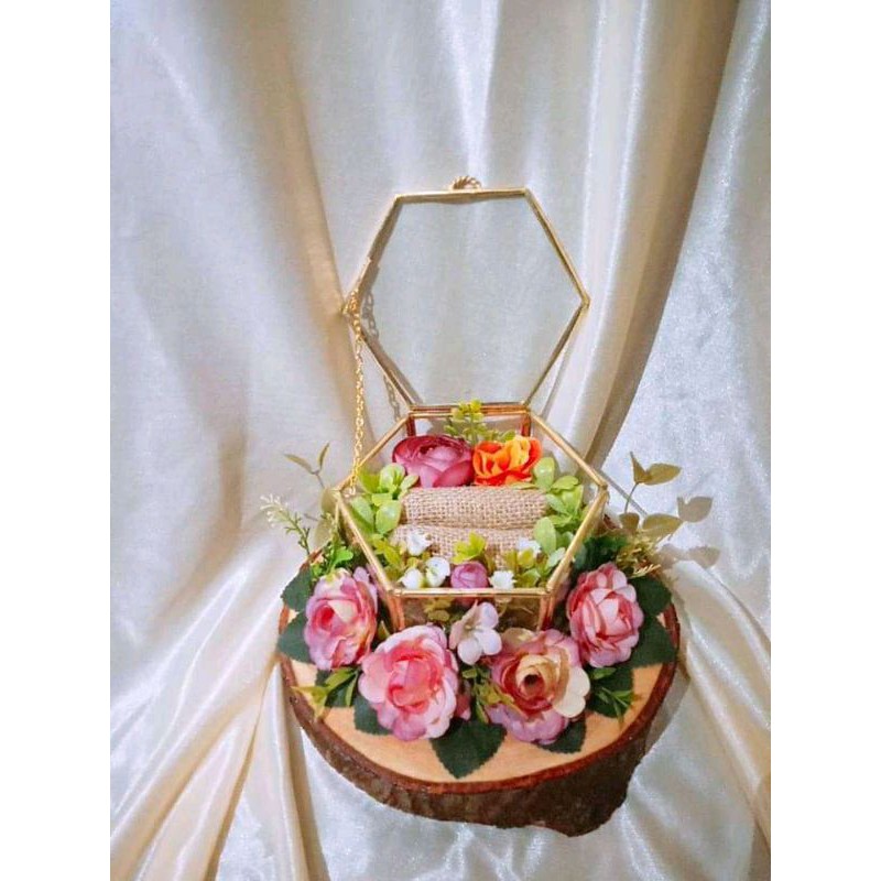 RING BOX/KOTAK CINCIN/TERRARIUM /KOTAK CINCIN RUSTIC /KOTAK SESERAHAN/ KOTAK MAHAR KLU04