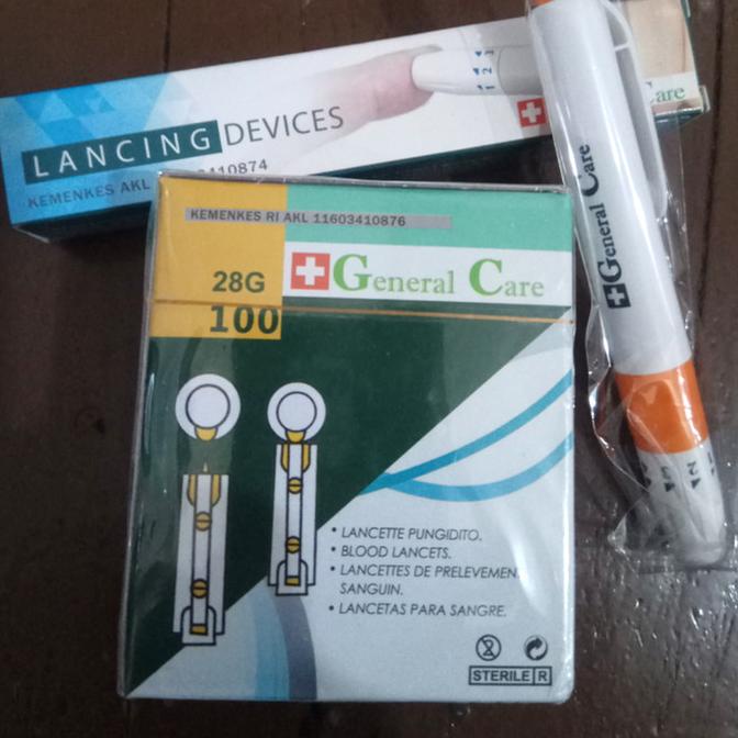 Paket Pen Bekam Lancing Jarum Lancet Isi 100 General Care Termurah