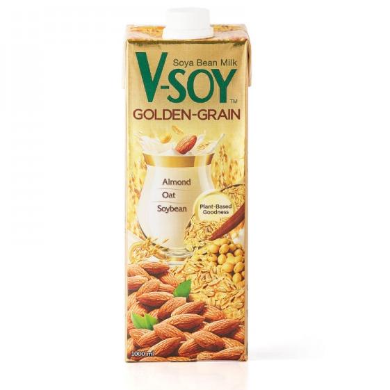 

Ready Stock-- V-soy Golden Grain Susu Kedelai Almond Oat 1000 ML