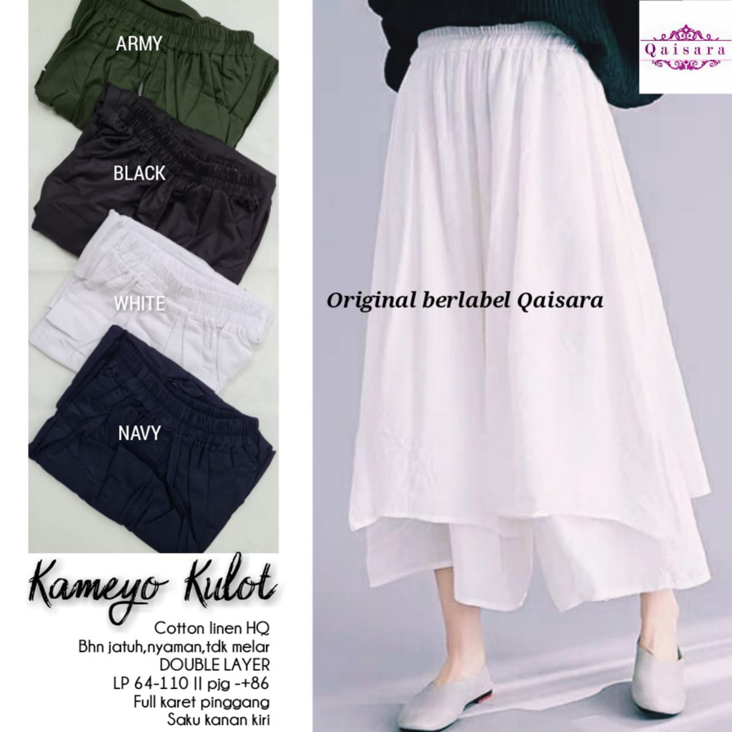 Kameyo Kulot Linen Dua Layer (KOREAN PANTS)
