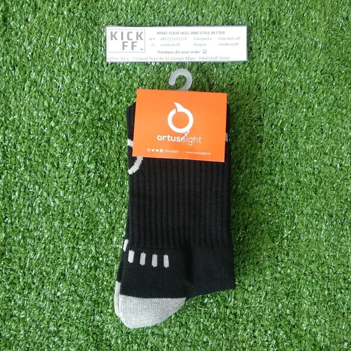 KAOS KAKI OLAHRAGA ORTUSEIGHT / KAOS KAKI PENDEK ORTUSEIGHT SWIFT SOCKS L - BLACK