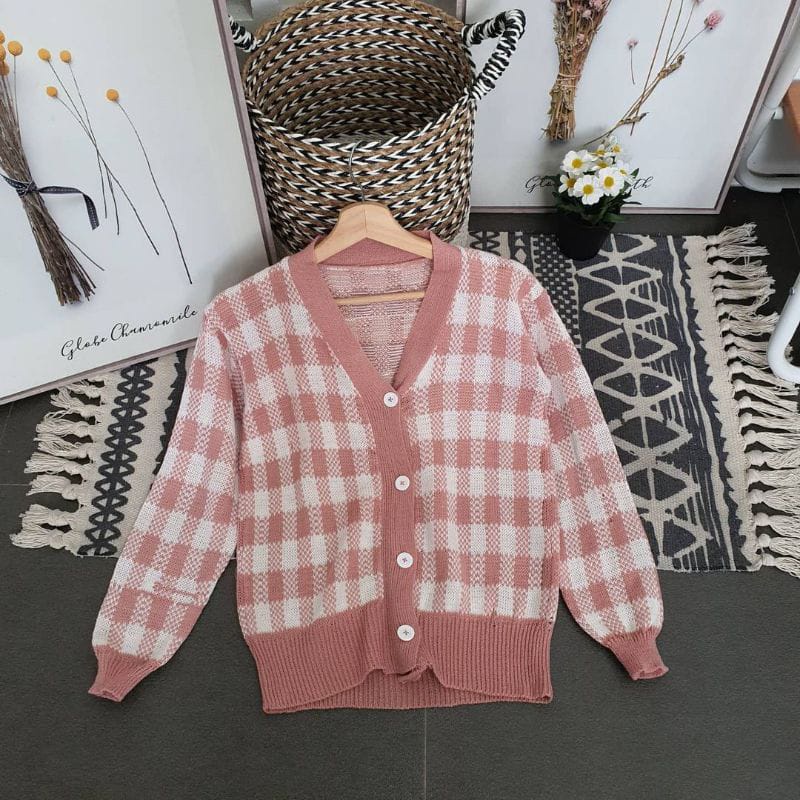 KOTAK CARDIE RAJUT/Outerwear Cardigan Rajut Helen Premium OOTD Remaja Wanita Terlaris Helena