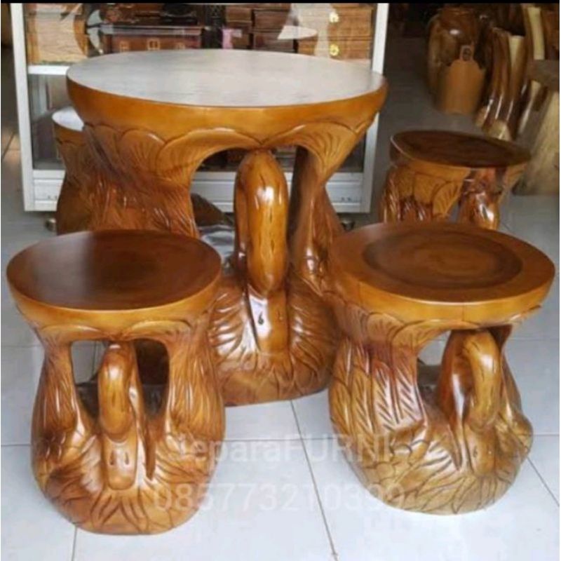 KURSI TAMU KURSI TERAS KAYU TREMBESI FURNITURE JEPARA