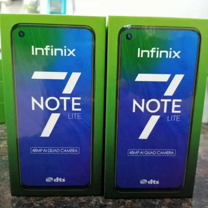 Infinix Note 7 Lite 4/64 - Ram 4 GB - Rom 6 GB - Garansi Resmi - Abu-abu - Ungu - Hijau