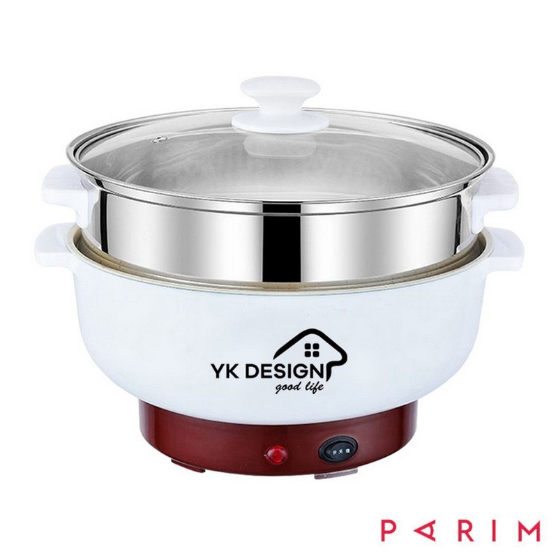 PARIM PANCI LISTRIK PANCI TEFLON FREE KUKUSAN / Steamer Stainless Lapis Keramik Bahan Teflon YK-803