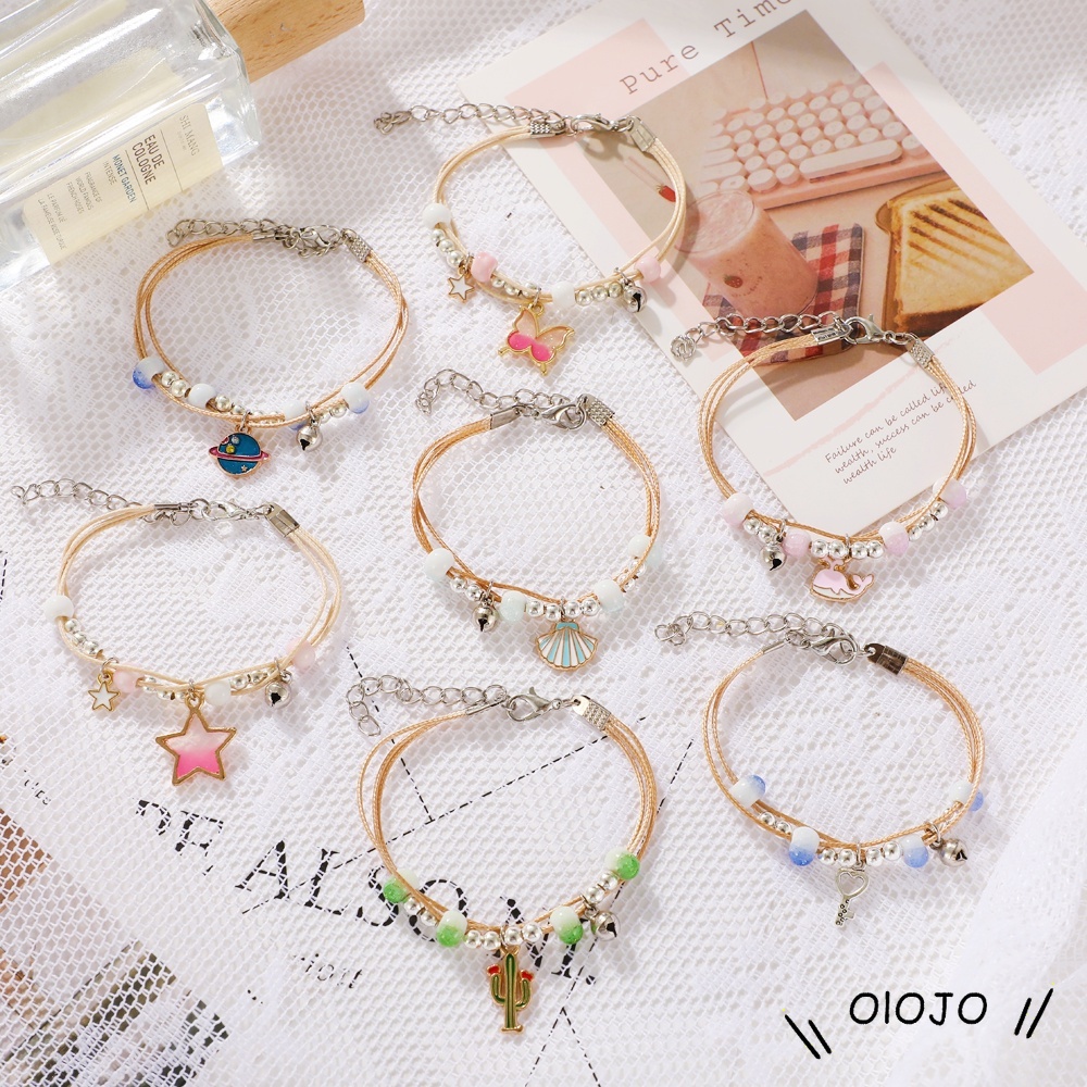 【COD】Kupu-kupu Liontin Gelang Persahabatan Siswa Hadiah Ulang Tahun Fashion Aksesoris