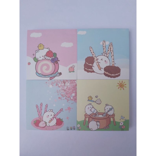 MEMO PAD aesthetic cute design karakter animasi molang-5