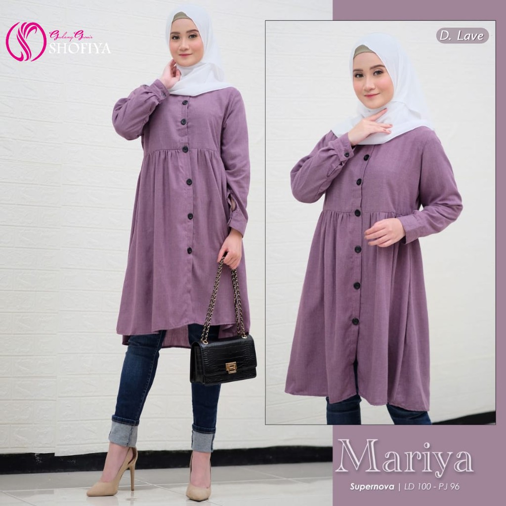 Mariya Baju Tunik Wanita Murah Atasan Wanita Muslim Remaja Kekinian Tunik Busui Shofiya GGS Terbaru