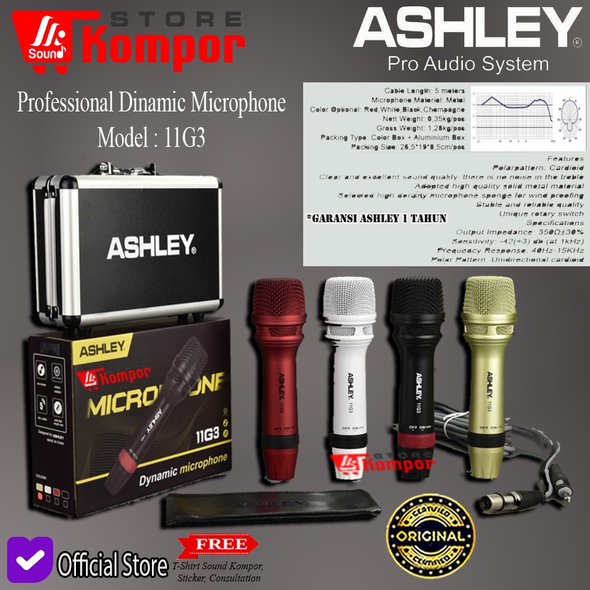 MIC KABEL ASHLEY 11G3 ASHLEY 11 G3
