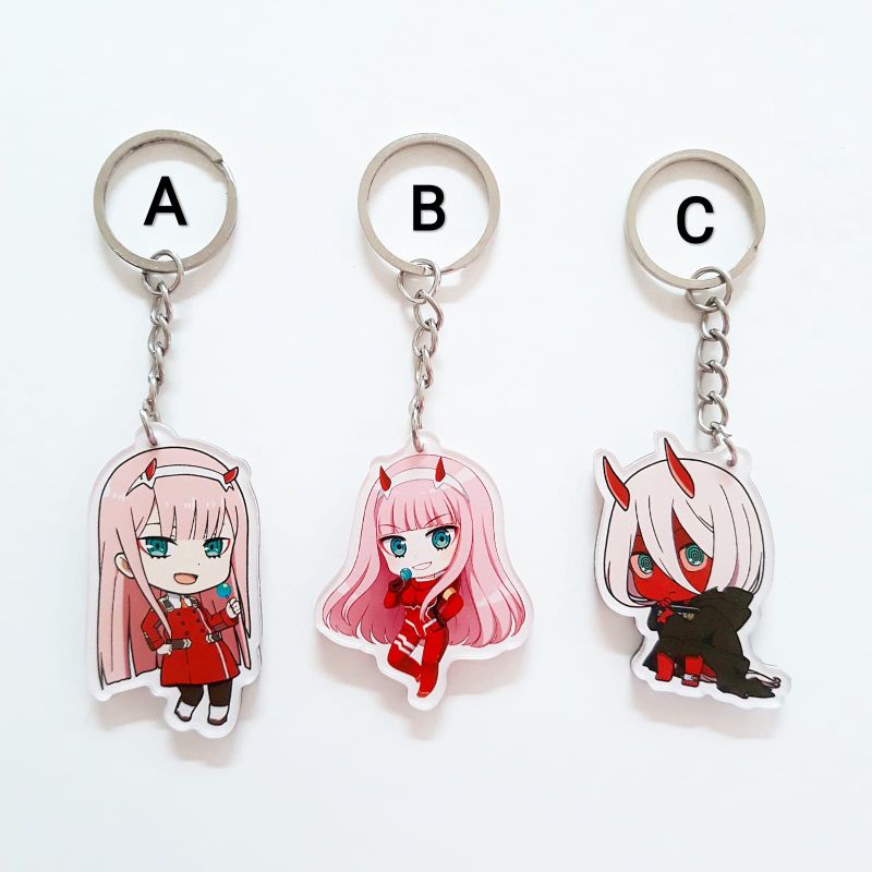 Keychain Darling in the Franxx Zero Two Gantungan Kunci Ganci Akrilik Merchandise