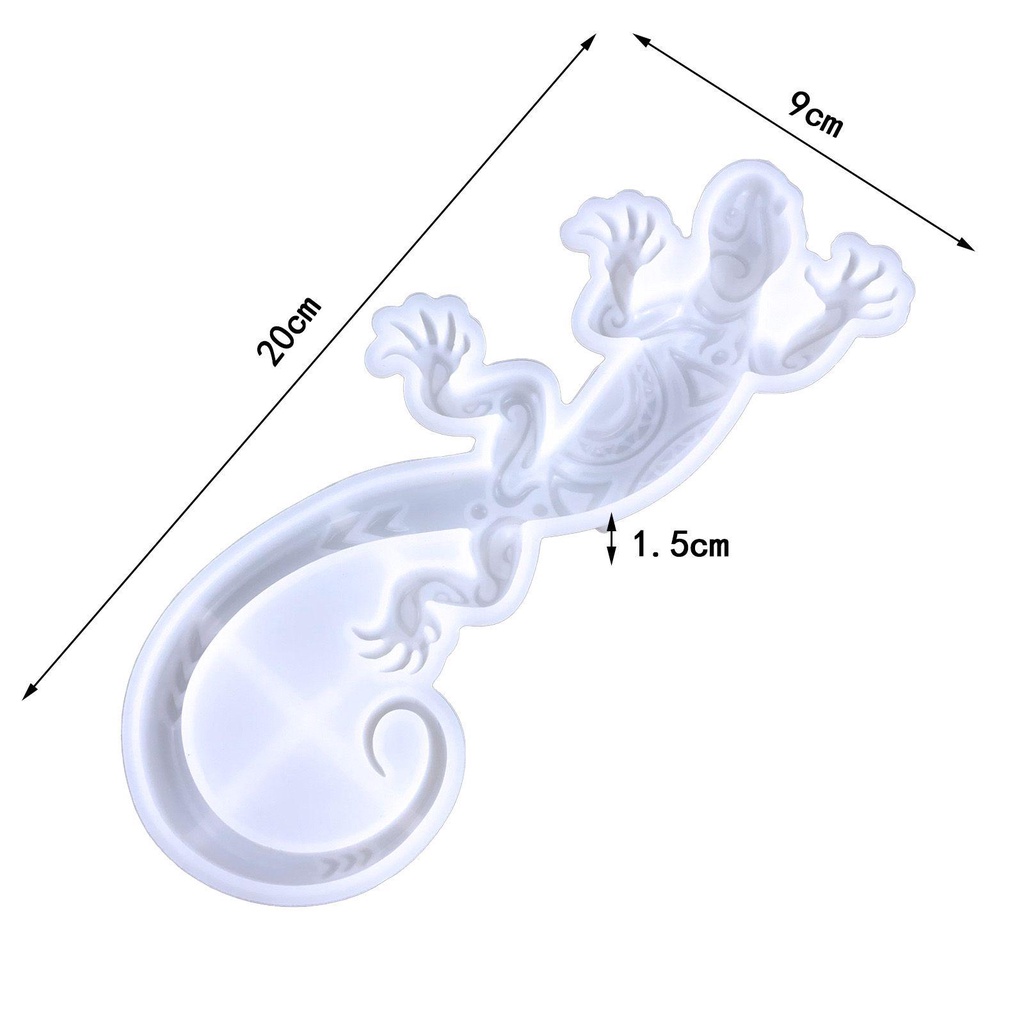 Solighter Cetakan Silikon Tokek Handmade Liontin Hiasan Dinding Casting Mold