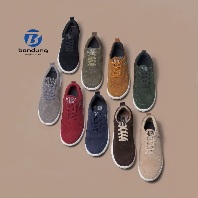 Sepatu Kulit Casual Sneakers Pria Keren Milenial Distro Kulit Suede Premium Original