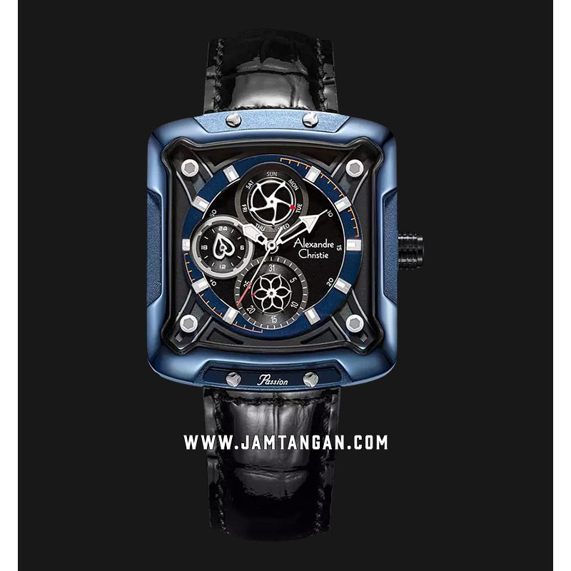 Alexandre Christie AC 3030 BF LUBBA Ladies Black Dial Black Leather Strap