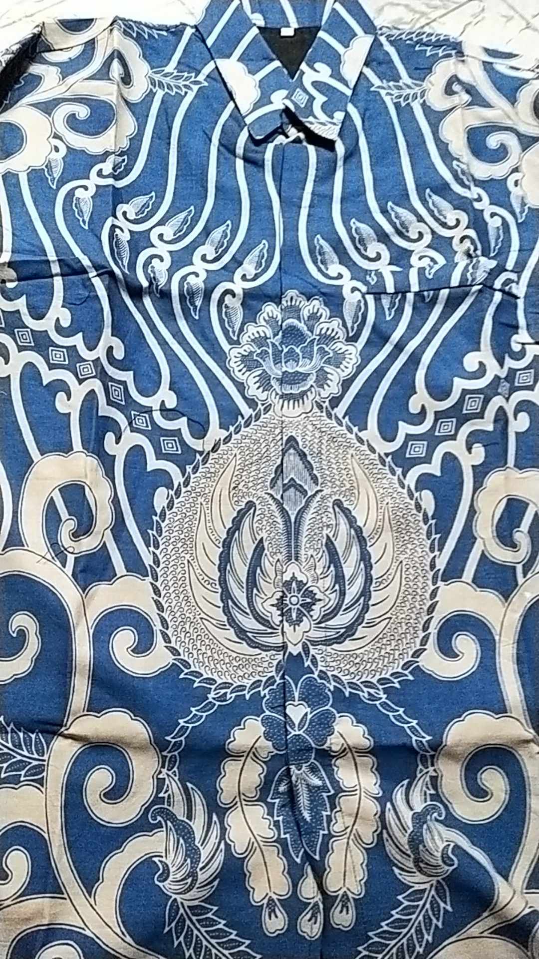 Kamandanu Blue Kemeja Batik Pria Full Furing Katun Primisima